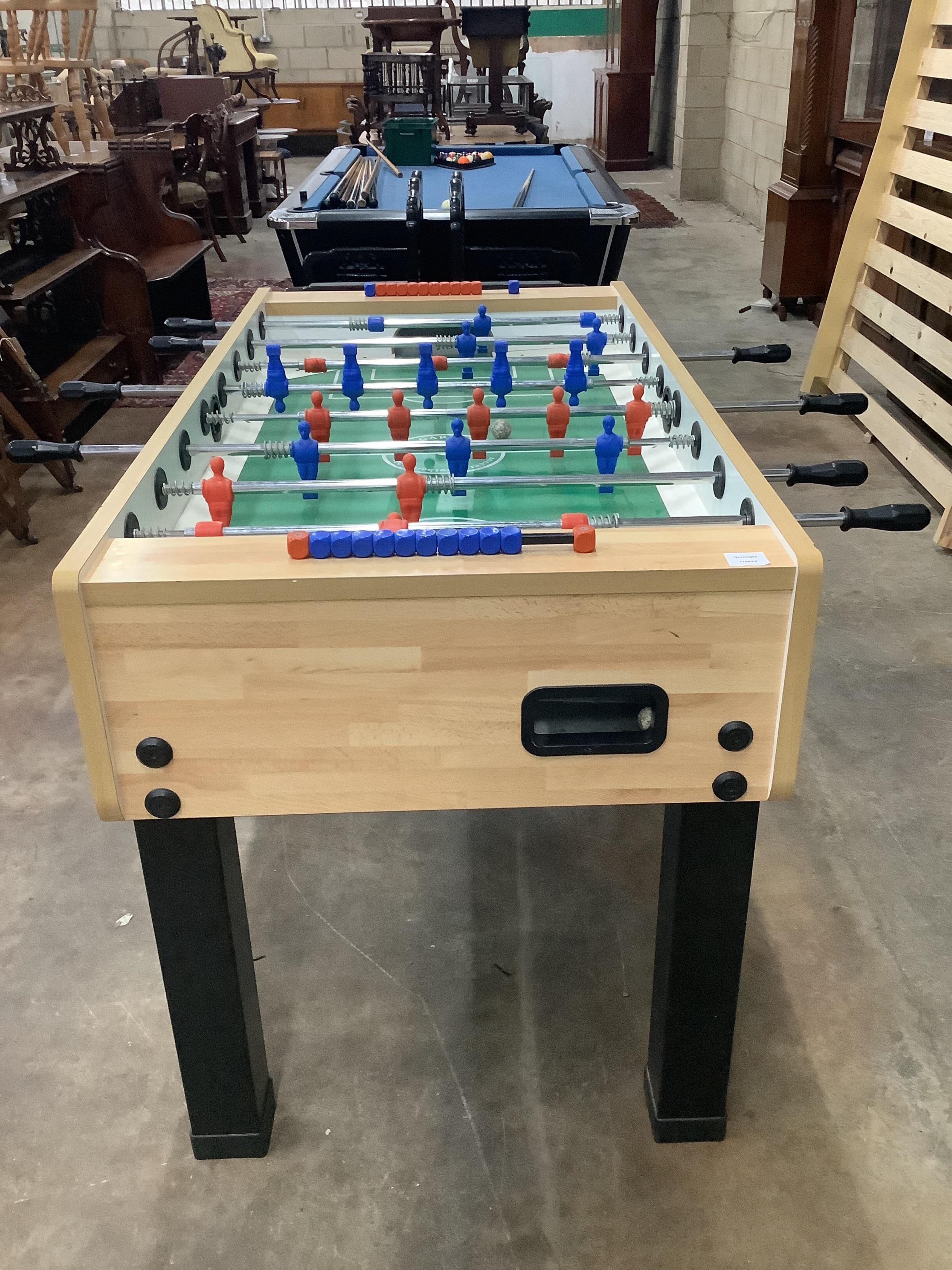 A Garlando table football, width 144cm, height 86cm. Condition - good